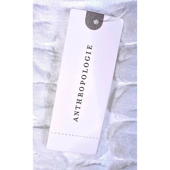 ANTHROPOLOGIE ERI + ALI TEXTURED BUBBLE PUFF SLEEVE BLOUSE TOP WHITE SIZE MEDIUM - Picture 5 of 6